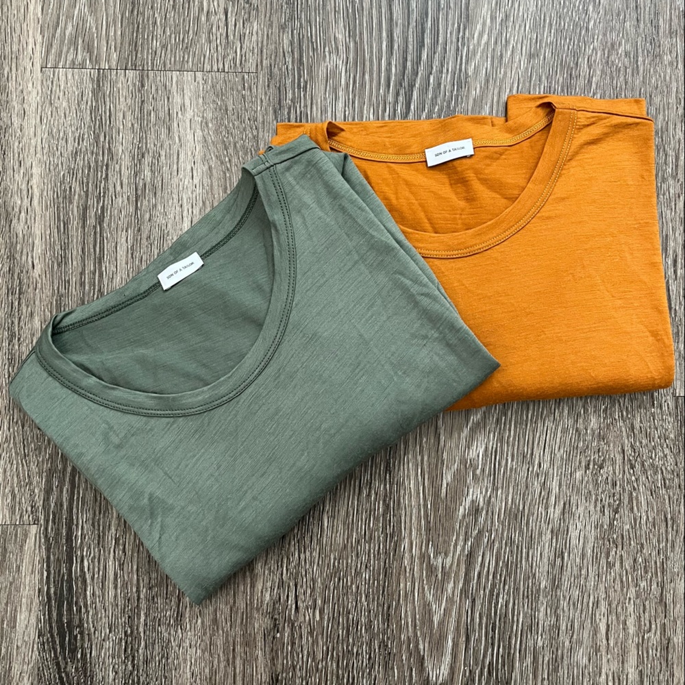 SON OF A TAILOR Wool Tshirt MUSTARD Color!